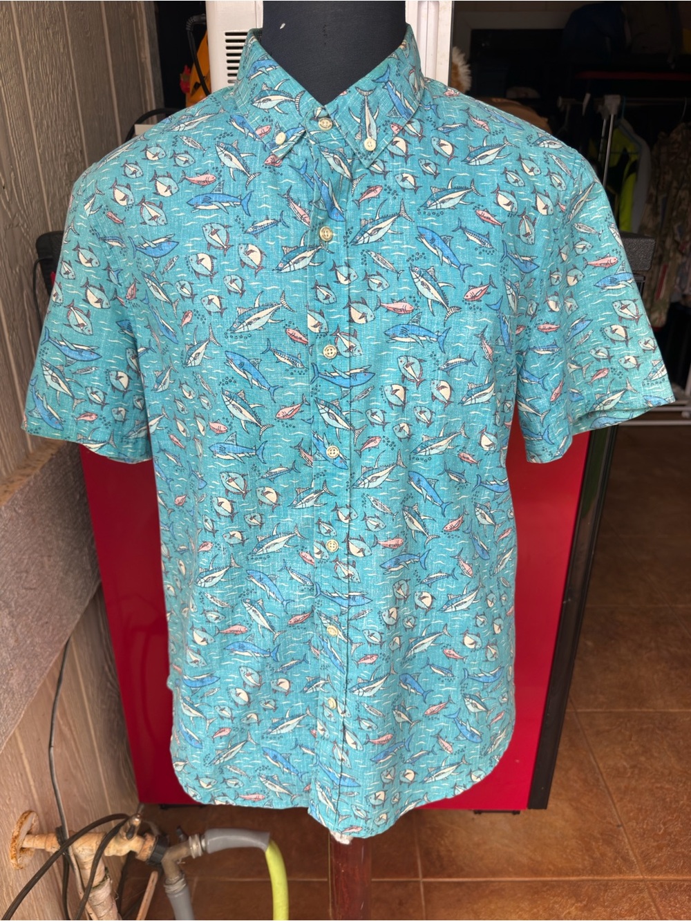 PreOwned Reyn Spooner Tailored Multicolored Full Button Men's Medium